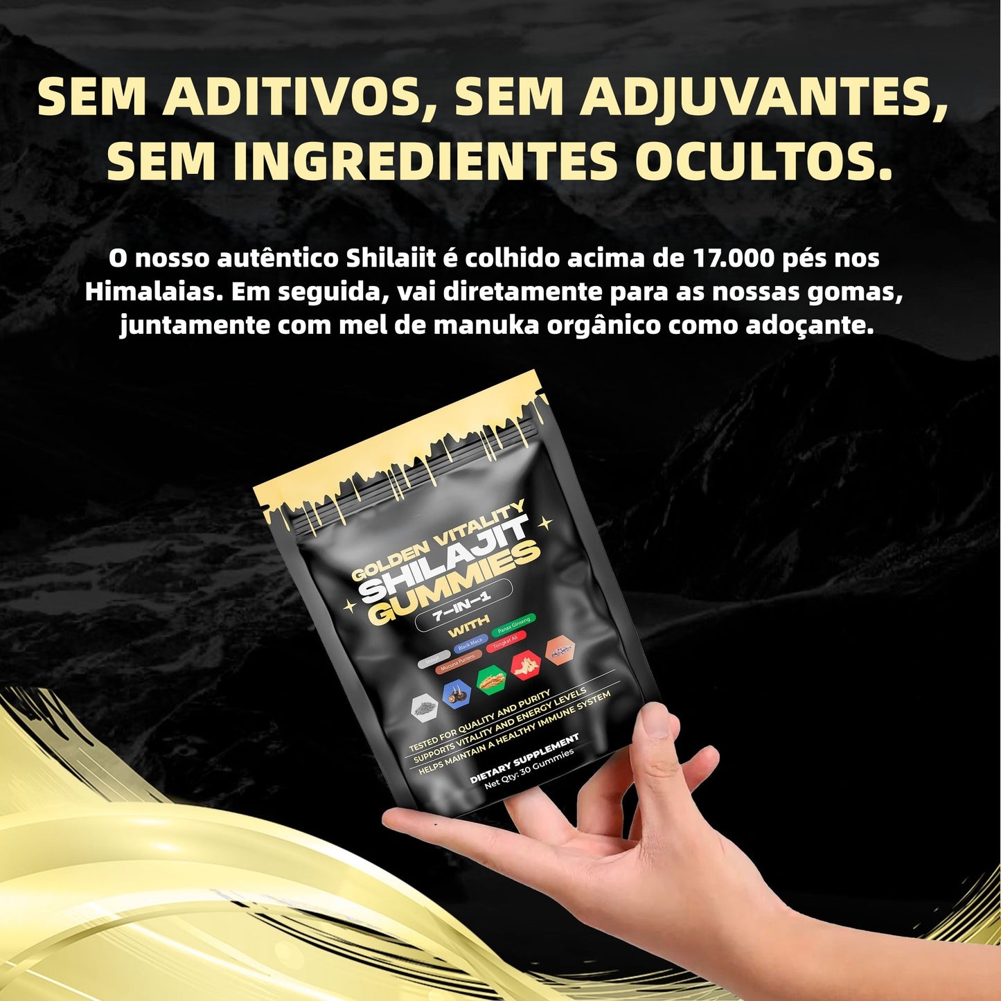 Golden Vitality™ - Ganhe +3" a mais de comprimento e dureza