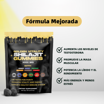 Golden Vitality™: consigue +3" más de longitud y una erección más firme.