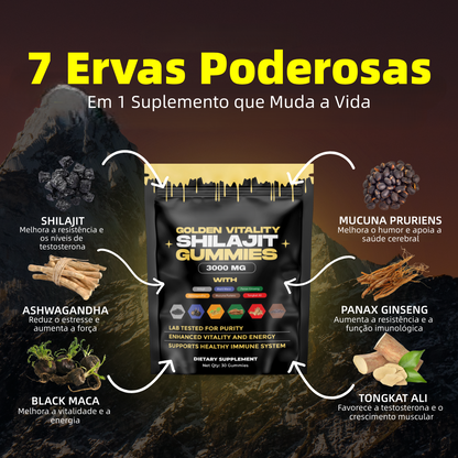 Golden Vitality™ - Ganhe +3" a mais de comprimento e dureza